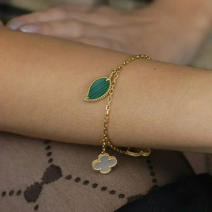 [Regal Gem]LUCKY SPRING 5 MOTIF GOLD BRACELET
