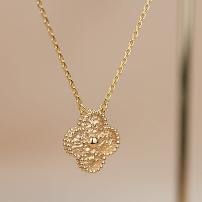 [Regal Gem]CLOVER 15MM  BRONZING NECKLACE