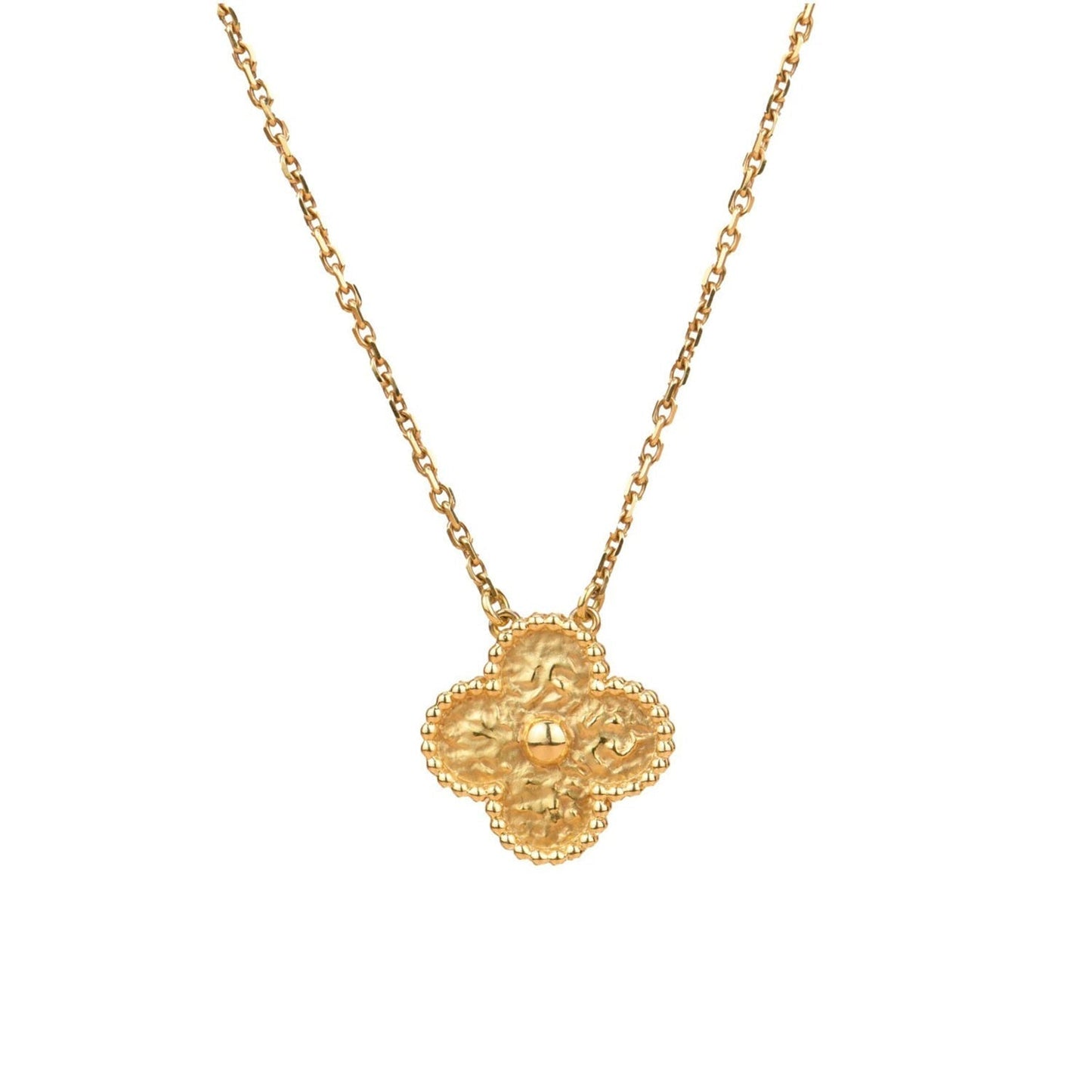 [Regal Gem]CLOVER 15MM  BRONZING NECKLACE