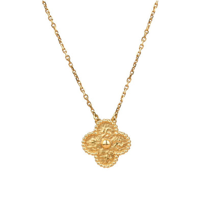 [Regal Gem]CLOVER 15MM  BRONZING NECKLACE