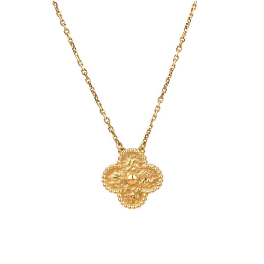 [Regal Gem]CLOVER 15MM  BRONZING NECKLACE