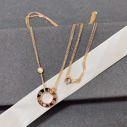 [Regal Gem]LOVE NECKLACE 16MM 2 DIAMONDS