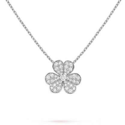 [Regal Gem]CLOVER DIAMOND NECKLACE SILVER