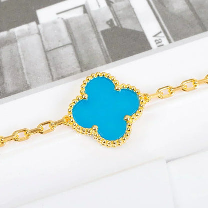 [Regal Gem] CLOVER 5 MOTIF TURQUOISE BRACELET COLLECTION