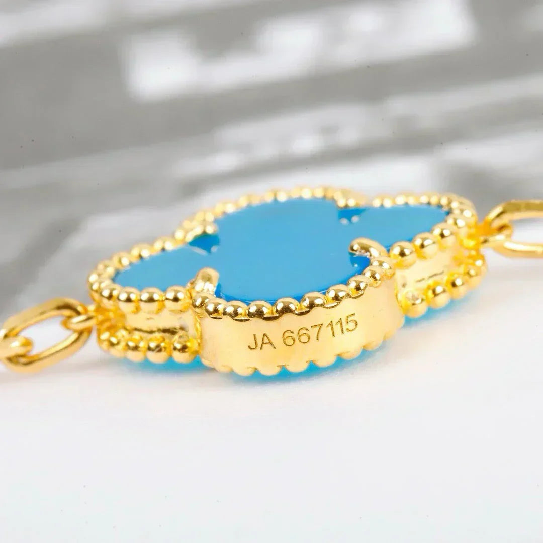 [Regal Gem] CLOVER 5 MOTIF TURQUOISE BRACELET COLLECTION