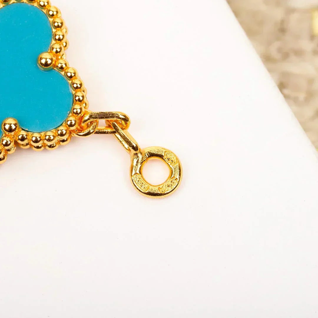 [Regal Gem] CLOVER 5 MOTIF TURQUOISE BRACELET COLLECTION