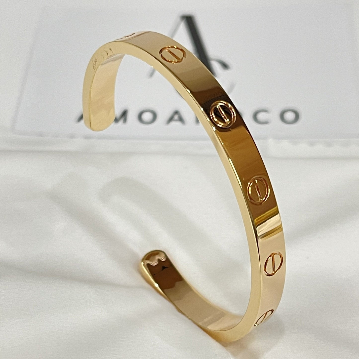 [Regal Gem]LOVE BRACELET 6.1MM OPEN CUFF