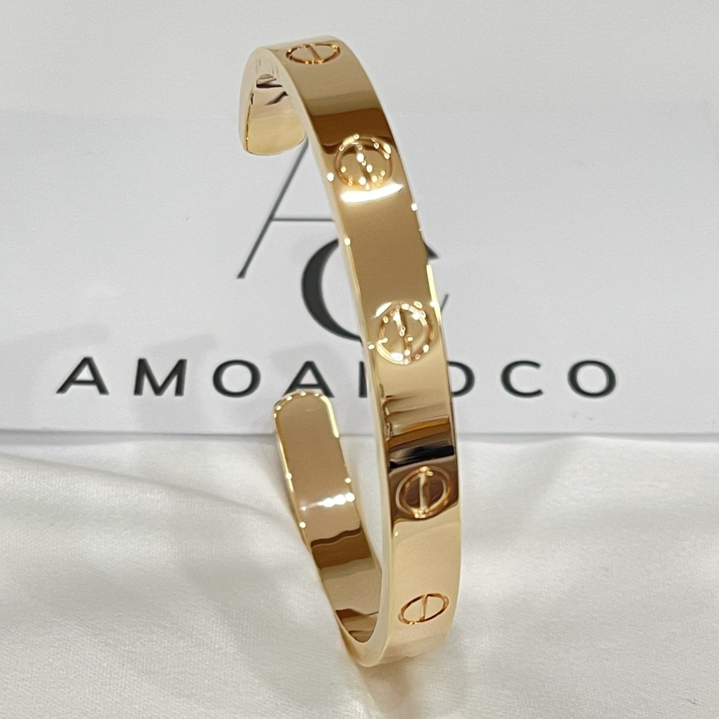 [Regal Gem]LOVE BRACELET 6.1MM OPEN CUFF