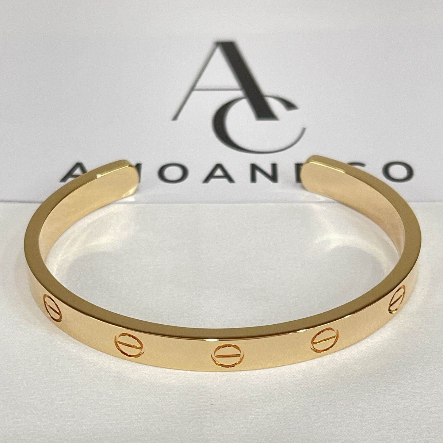 [Regal Gem]LOVE BRACELET 6.1MM OPEN CUFF