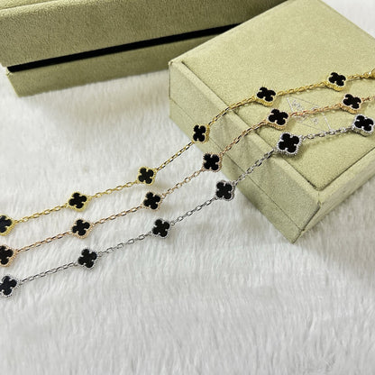 [Regal Gem]CLOVER 6 MOTIF  ONYXS BRACELET-w