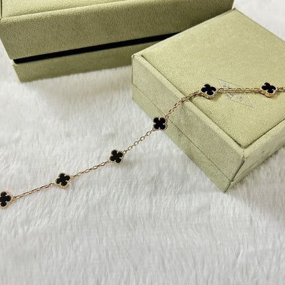 [Regal Gem]CLOVER 6 MOTIF  ONYXS BRACELET-w