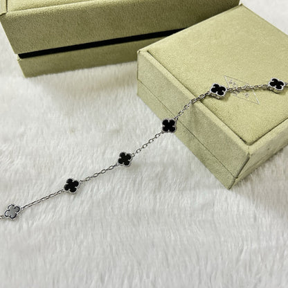[Regal Gem]CLOVER 6 MOTIF  ONYXS BRACELET-w