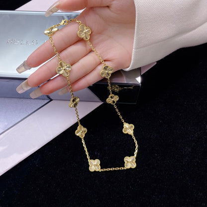 [Regal Gem]CLOVER 10 MOTIFS LASER NECKLACE