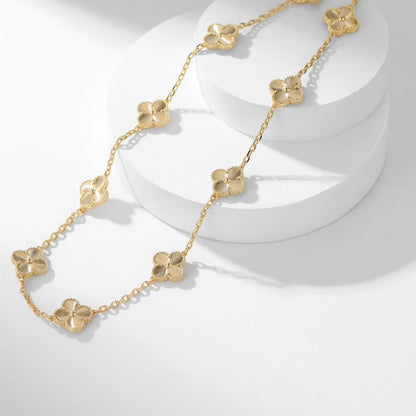 [Regal Gem]CLOVER 10 MOTIFS LASER NECKLACE