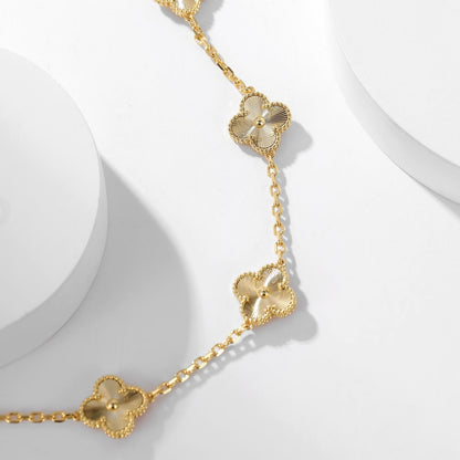 [Regal Gem]CLOVER 10 MOTIFS LASER NECKLACE