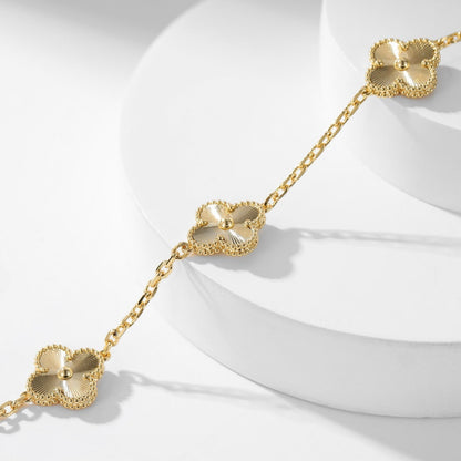 [Regal Gem]CLOVER 10 MOTIFS LASER NECKLACE