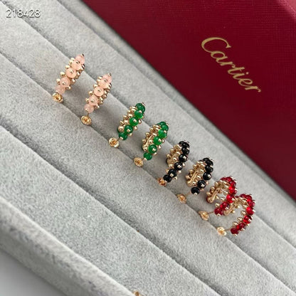 [Regal Gem]NEW COLORED GEMSTONE COLLECTION SMALL HOOP EARRINGS