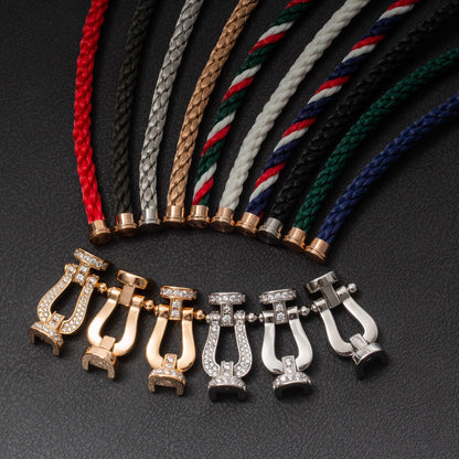 [Regal Gem]FORCE LARGE HORSESHOE HALF DIAMOND BRACELET GOLD