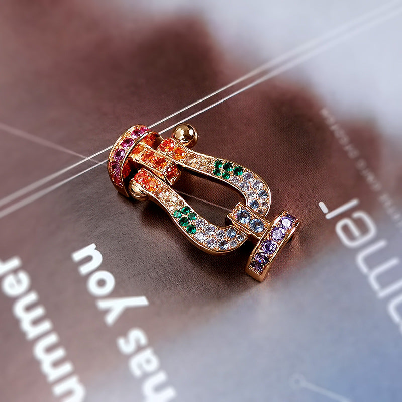 [Regal Gem]FORCE LARGE HORSESHOE  COLORED DIAMOND BRACELET Regal Gem GOLD