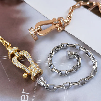 [Regal Gem]FORCE LARGE HORSESHOE CLASP  METAL BRACELET