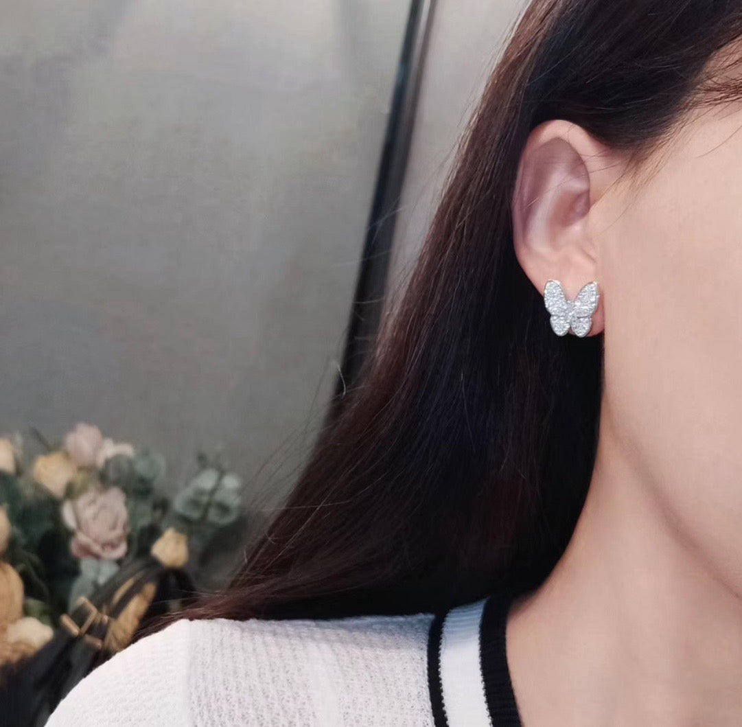 [Regal Gem]BUTTERFLY ALL DIAMOND EARRINGS