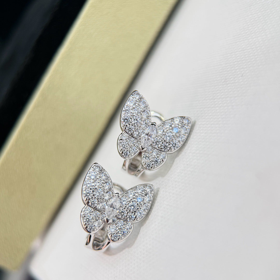 [Regal Gem]BUTTERFLY ALL DIAMOND EARRINGS