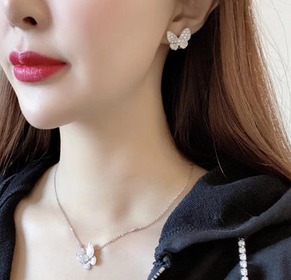 [Regal Gem]BUTTERFLY ALL DIAMOND EARRINGS