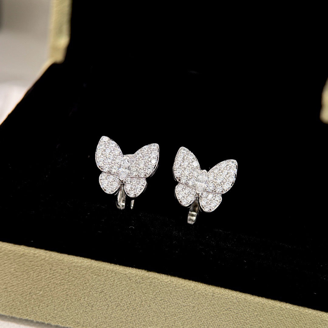[Regal Gem]BUTTERFLY ALL DIAMOND EARRINGS