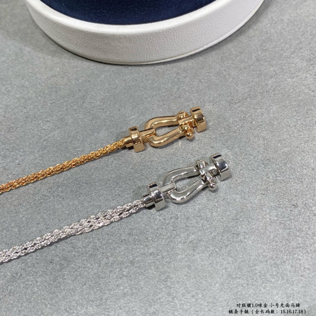 [Regal Gem]FORCE SMALL HORSESHOE  DIAMOND CHAIN ROPE BRACELET