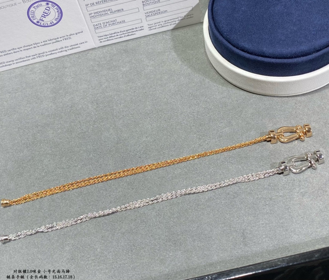 [Regal Gem]FORCE SMALL HORSESHOE  DIAMOND CHAIN ROPE BRACELET