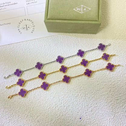 [Regal Gem] CLOVER 5 MOTIF VIOLET BRACELET COLLECTION