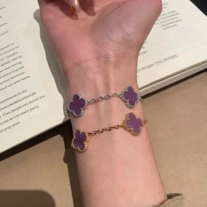 [Regal Gem] CLOVER 5 MOTIF VIOLET BRACELET COLLECTION