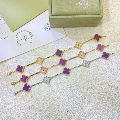 [Regal Gem] CLOVER 5 MOTIF VIOLET BRACELET COLLECTION