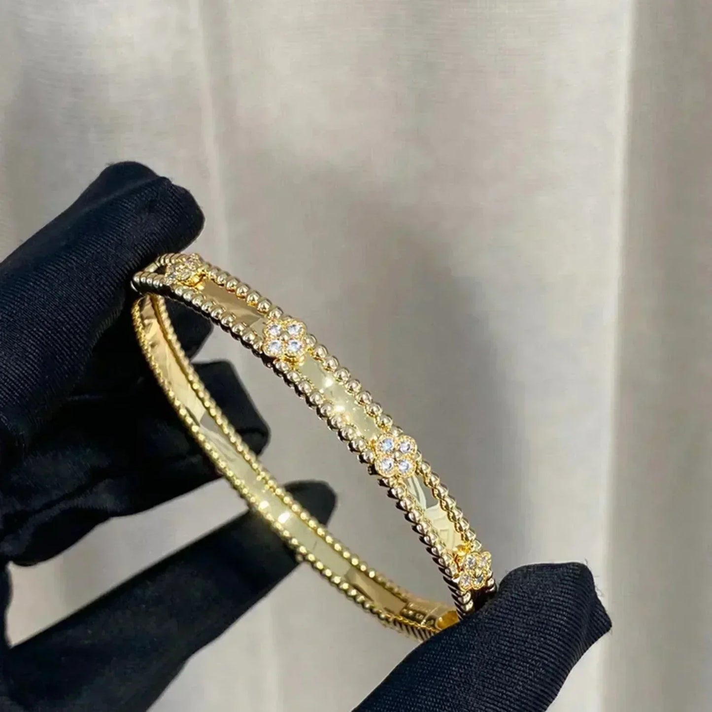 [Regal Gem]CLOVER BRACELET 4MM DIAMONDS