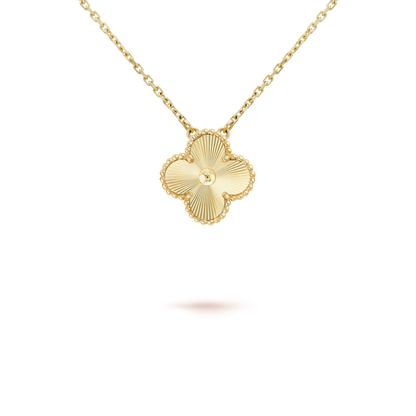 [Regal Gem]CLOVER 15MM LASER NECKLACE