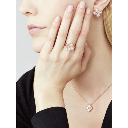[Regal Gem]CLOVER 15MM DIAMOND SINGLE FLOWER NECKLACE
