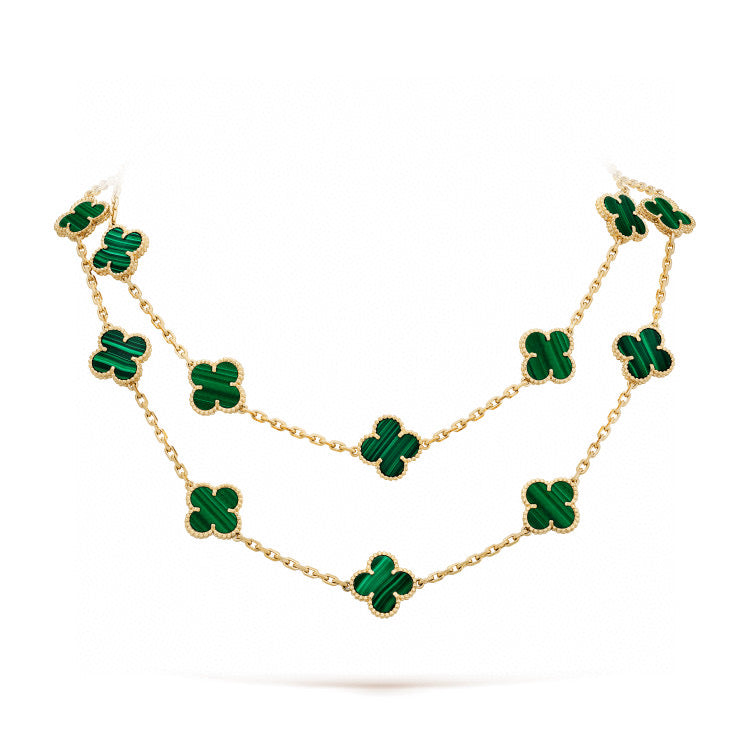 [Regal Gem]CLOVER 20 MOTIFS MALACHITE GOLD