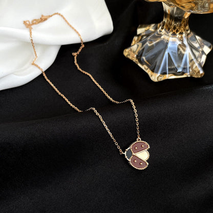[Regal Gem]LUCKY  CARNELIANS LADYBUG NECKLACE