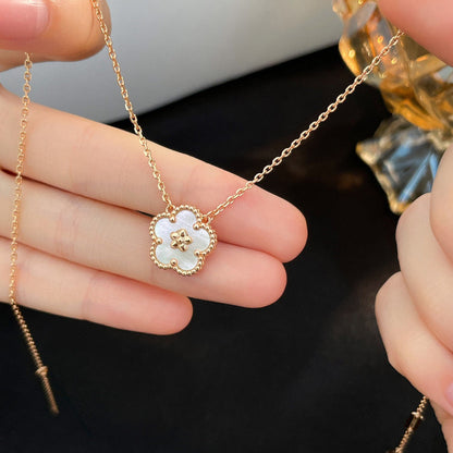 [Regal Gem]LUCKY  WHITE MOP  PLUM BLOSSOM NECKLACE