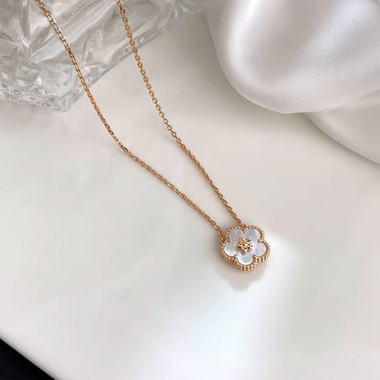 [Regal Gem]LUCKY  WHITE MOP  PLUM BLOSSOM NECKLACE