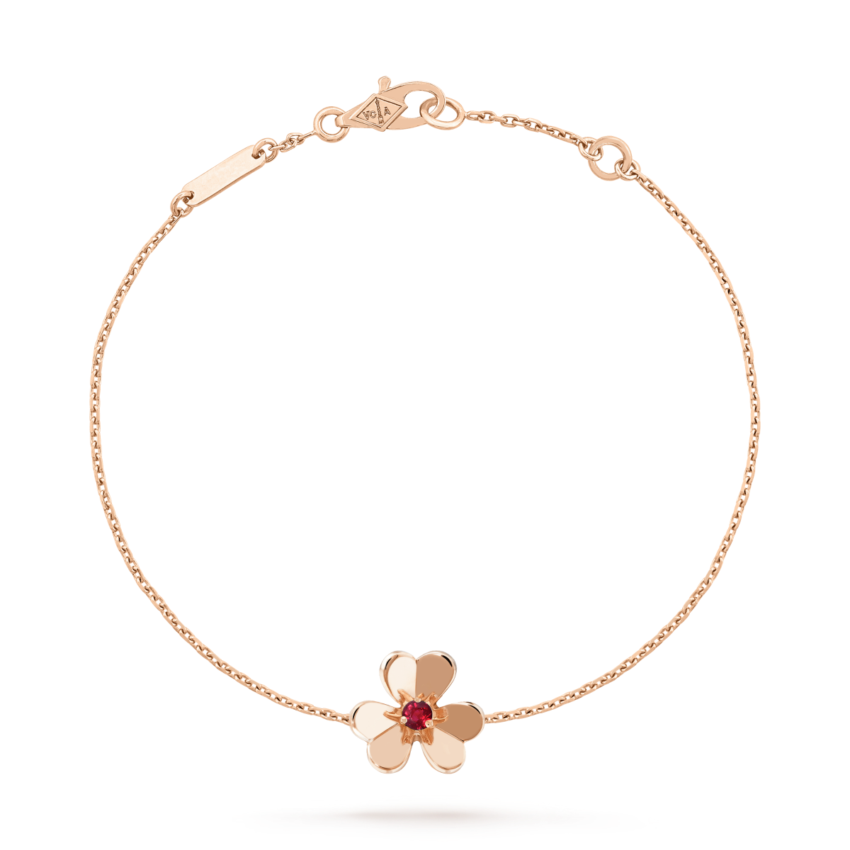 [Regal Gem]FRIVOLE GOLD FLOWER PINK MALACHITE BRACELET