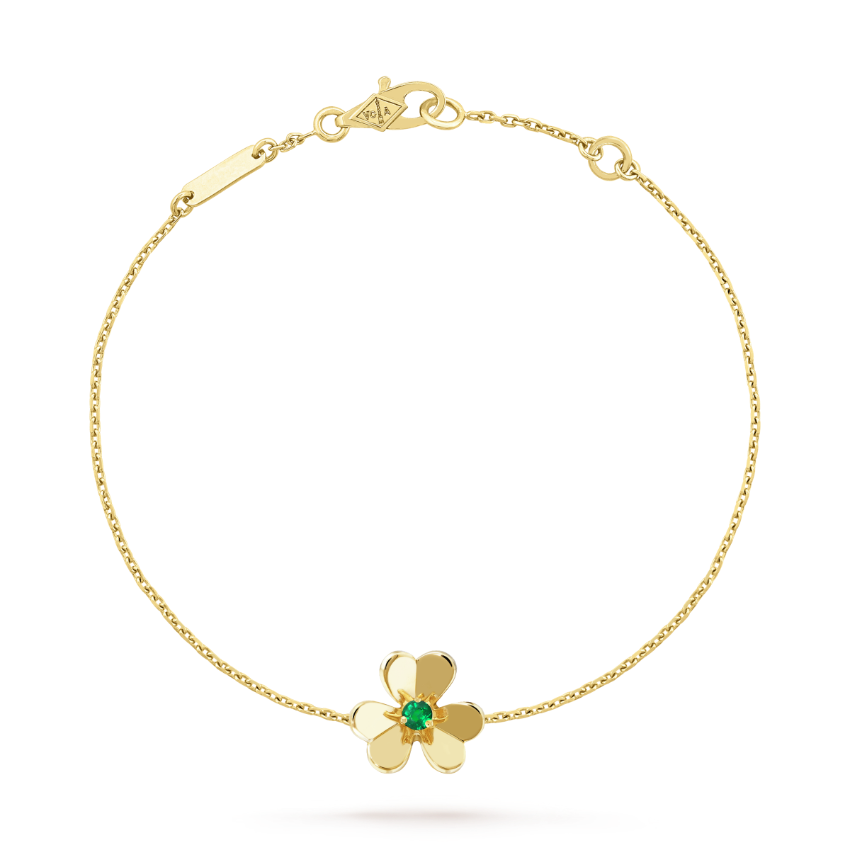 [Regal Gem]FRIVOLE GOLD FLOWER PINK MALACHITE BRACELET
