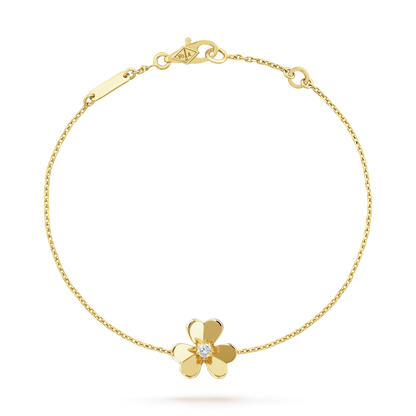 [Regal Gem]FRIVOLE GOLD FLOWER PINK MALACHITE BRACELET