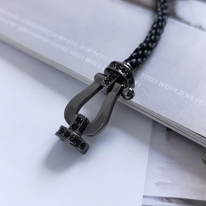 [Regal Gem]FORCE LARGE SERIES HORSESHOE BLACK SAMURAI BRACELET