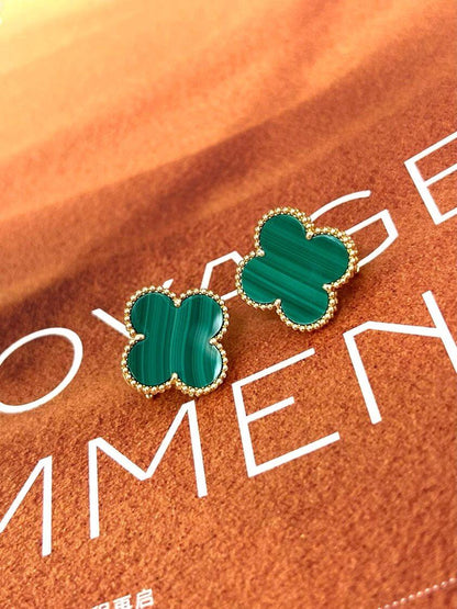 [Regal Gem] CLOVER LARGE (20mm) 1 MOTIFS GREENER MOP STUD EARRINGS