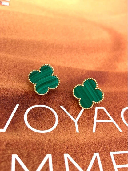 [Regal Gem] CLOVER LARGE (20mm) 1 MOTIFS GREENER MOP STUD EARRINGS