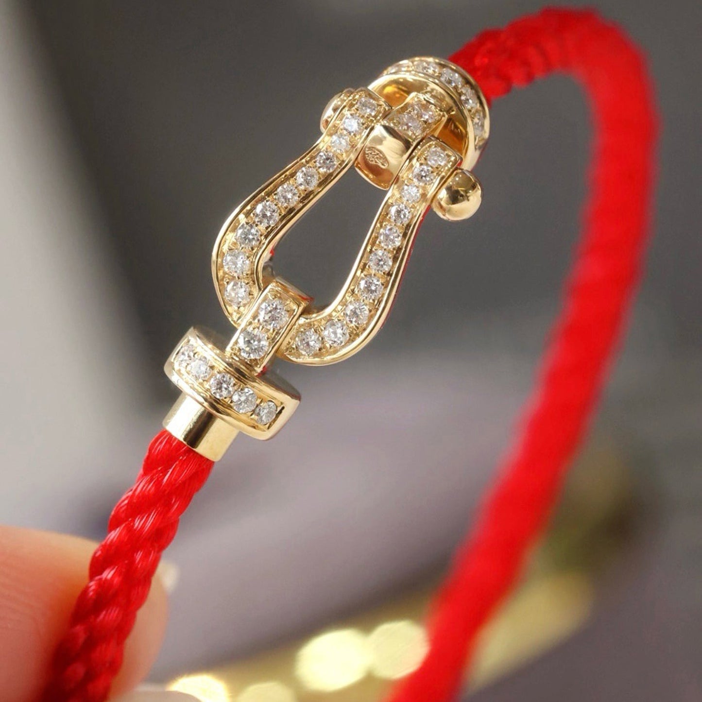 [Regal Gem]FORCE LARGE HORSESHOE FULL DIAMOND BRACELET Regal Gem GOLD
