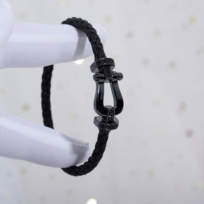 [Regal Gem]FORCE LARGE SERIES HORSESHOE BLACK SAMURAI BRACELET