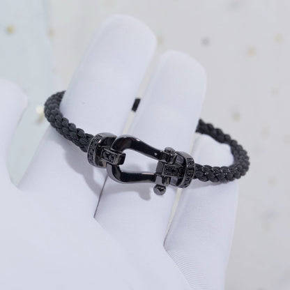 [Regal Gem]FORCE LARGE SERIES HORSESHOE BLACK SAMURAI BRACELET