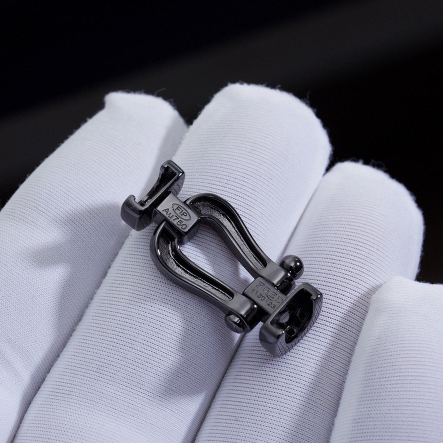 [Regal Gem]FORCE LARGE SERIES HORSESHOE BLACK SAMURAI BRACELET